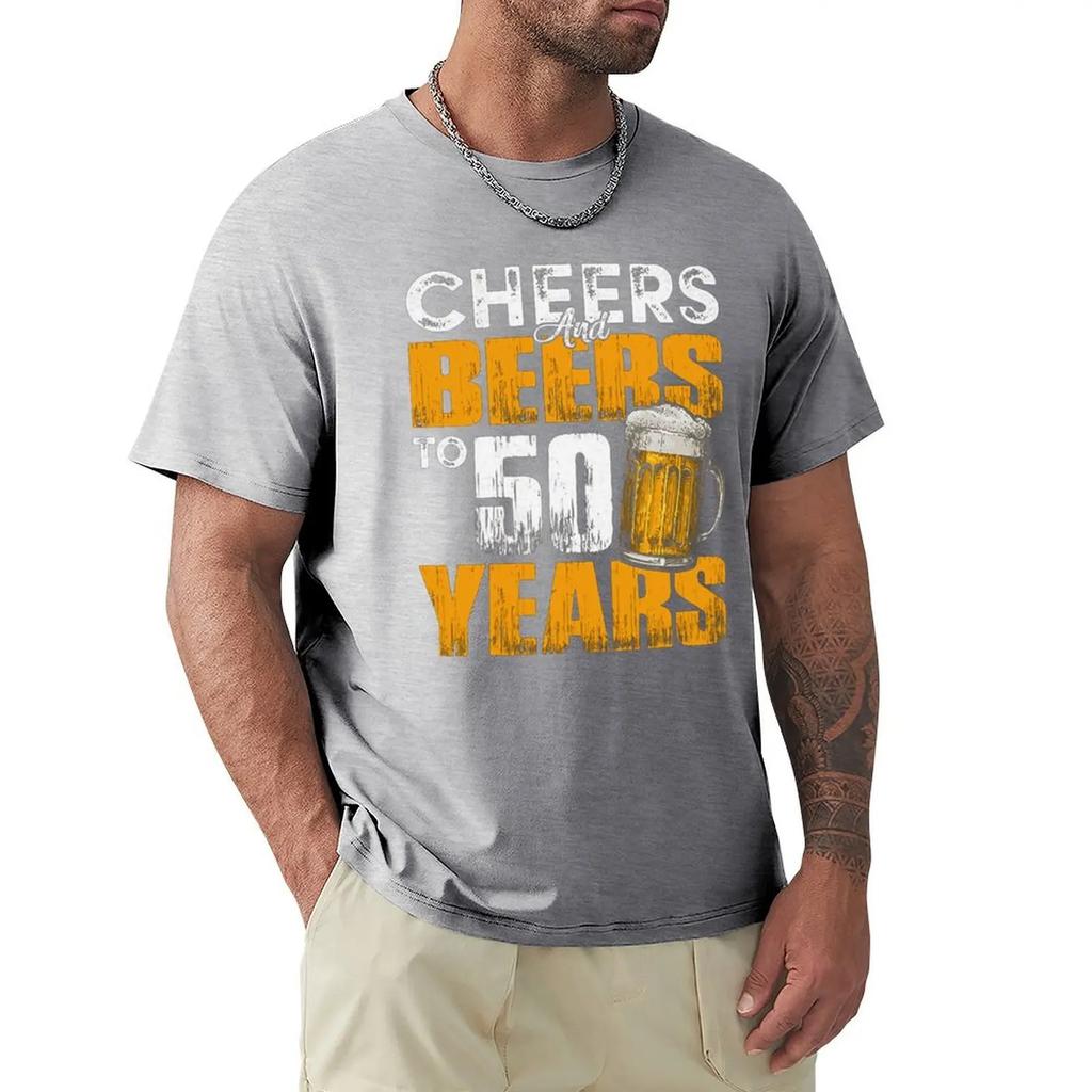 Prost und Bier zum 50. Geburtstag T-Shirt 50. Geburtstag T-Shirt Bierliebhaber Lustig Harajuku Oberteile Mode Klassisches T-Shirt