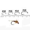 Bimoo 20PCS Barbless Nymph Jig Fly Hook Trout Nymphing Fly Hooks