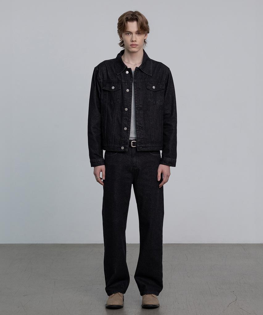 DECOROSO Knox Denim Trucker Set [Washed Black]