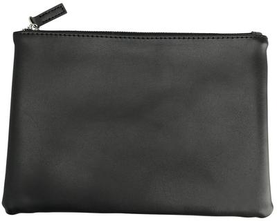 Accessory Flat Pouch [Flox] Beutel, Herren, Halter, Klein, Leder, Damen, Marke, Beliebt, Stylisch, Leder, Bag-in-Bag, Klein, Dünn, (Schwarz)
