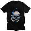 Individuelle Taucher Scuba Diving Totenkopf T-Shirts für Männer Reines Baumwoll-Tees Tshirt Kurzarm-T-Shirt Kleidung