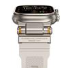 Titanfarbenes Silikonarmband für Apple Watch Band Ultra 3 2 49mm Serie 11 10 46mm Armband für Iwatch 9 8 7 6 5 4 Se 45mm 44mm