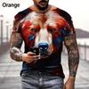 Streetwear Bear Series 3D Printed T Shirt Men's Animal Tees Casual Outfit Summer Short Sleeve T Shirts