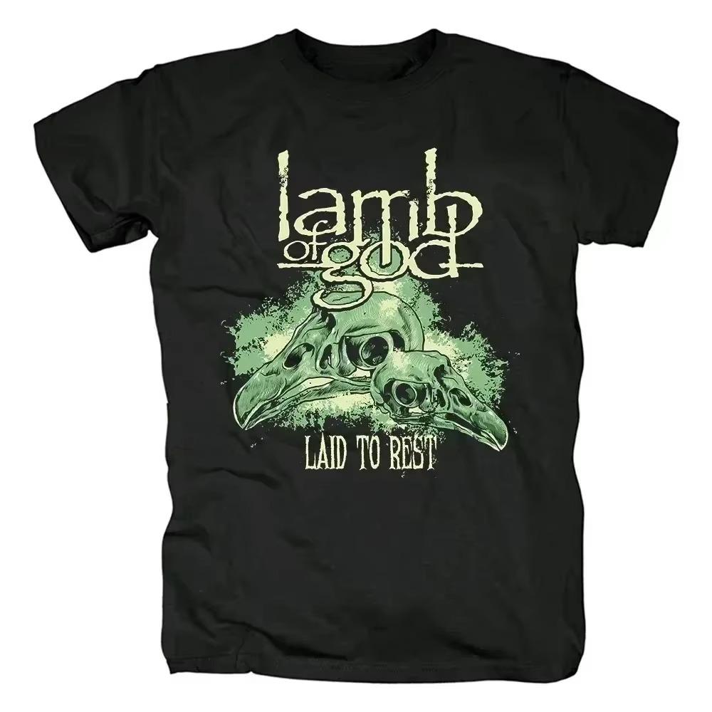 T-shirt de groupe de heavy metal Lamb of God pour homme T-shirt été à manches courtes avec graphisme T-shirt streetwear Harajuku