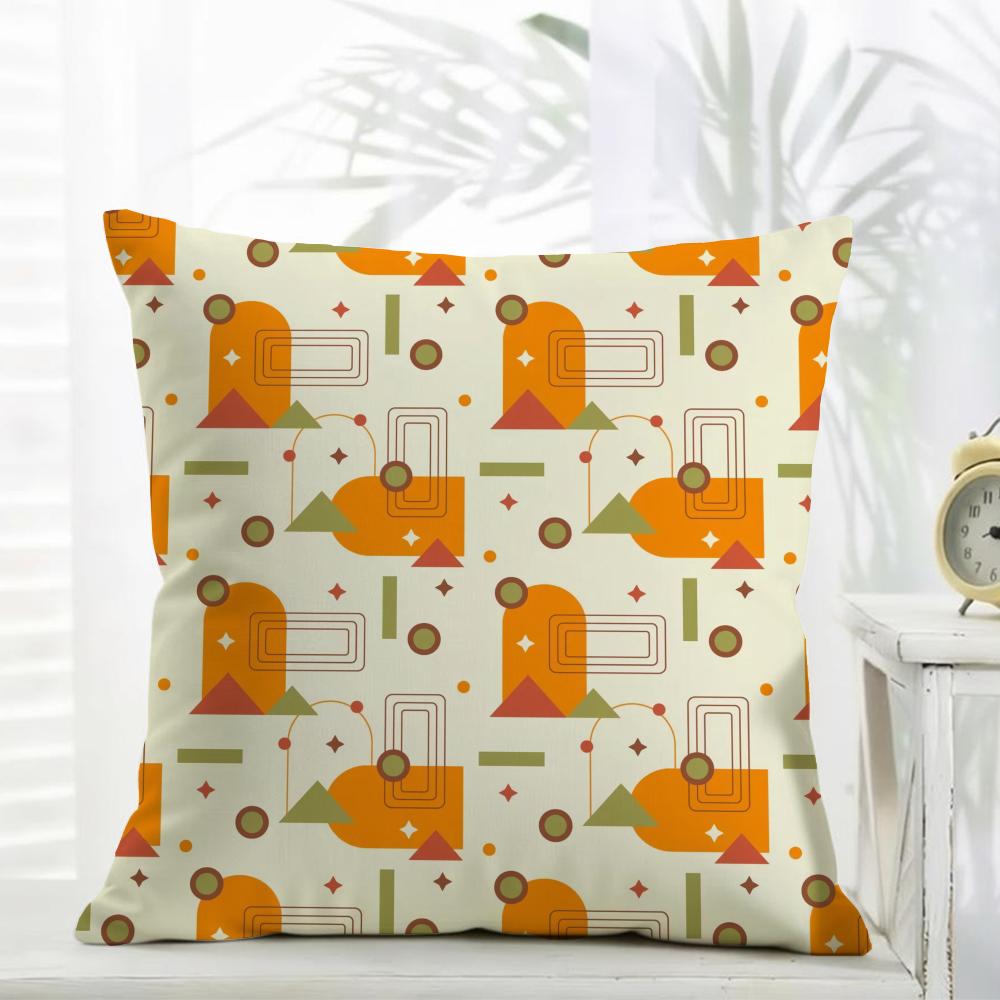 Boho Plant Nordic Cushion Cover Comfort Daily Washable Linen Soft  for Sofa Bed Home Room Decor