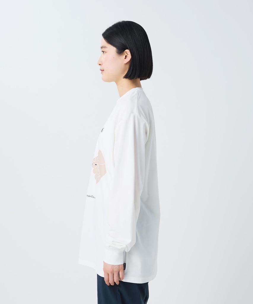 Enjoy Camping Long Sleeve OFF Size M [Snow Peak] T-Shirt TS-26SU001 Long-sleeved T-shirt, Men's/Women's, WHITE,