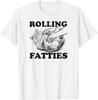 Rolling Fatties Cat Funny Cute Cat Lover Kitten Owner Retro T-Shirt