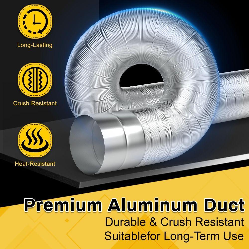 Aluminum Dryer Vent Duct Insulated Air Ducting Professional Exhaust Pipe Ventilation