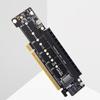 PCIe X16 To X8+X4+X4 M.2 PCIE Adapter M.2 NVMEx2 Input Ports Adapter Card Expansion Card Support 2280/2260/2242/2230 SSD