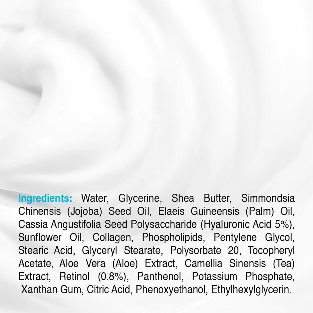 Collagen Face Cream Deep Hydration Moisturizing Repair Brighten Tighten Anti-Wrinkle Sensitive Skin 50ml Less