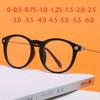 Round Finished Myopia Glasses Women Men Cat Eye Nearsighted Eyewear Student Glasses With Diopters Minus -1.0 -1.5 -2.5 To -6