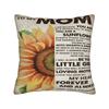 Mother's Day  Pillowcase Polyester Cushion Cover Decoration Letter From Daughter Pillow Case Cover Seater Square 18'