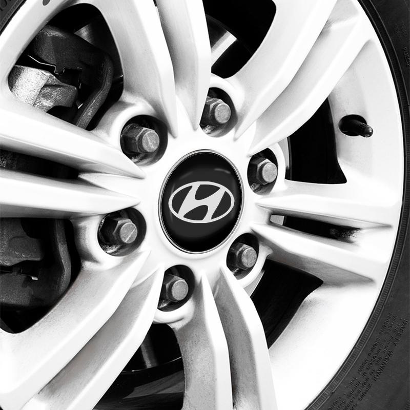 4Pcs Car Wheel Center Hub Center Cap Rim Hub Dustproof Cover Emblem For Hyundai I30 Tucson Elantra Venue Palisade Terracan Accent Veloster Sonata