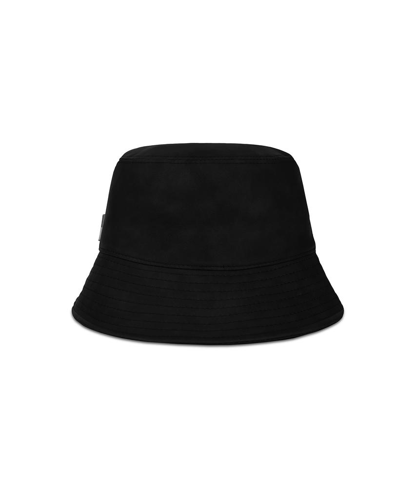 Bajal Va Studded Vegan Leather Bucket Hat Black