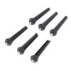 6pcs/lot Black ABS Plastic Top White Dot Acoustic Guitar Bridge Pins
