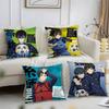 Anime B-Blue Lock Pillow Case Short Plush Print Cushion Cover Square Throw Pillow Covers Sofa Home Decor