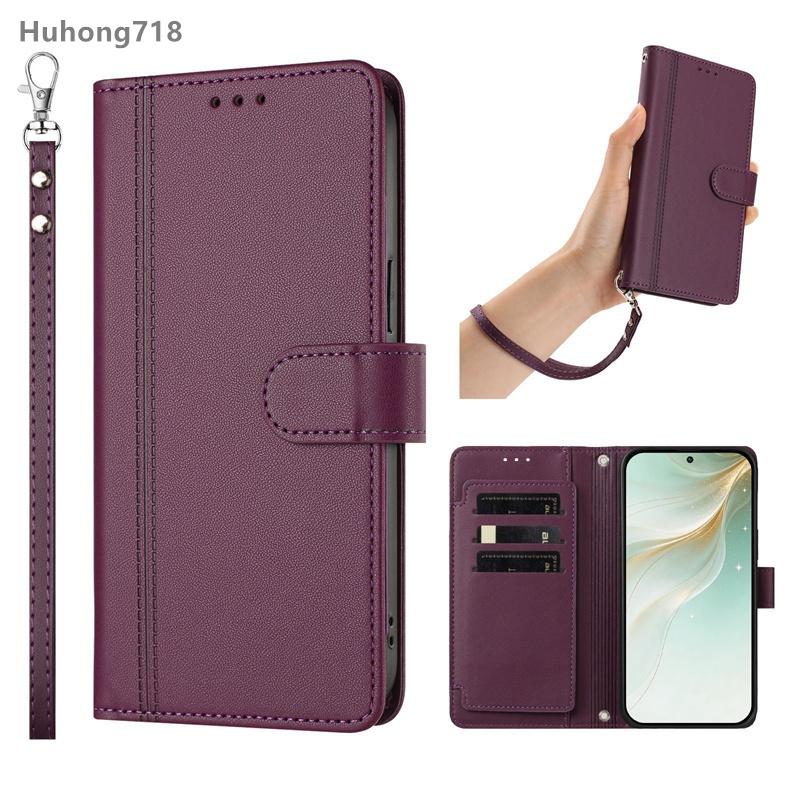 For Itel A90 City 100 200 P40 P55 P55T P665L Power 70 Plus 4G 5G Flip Wallet Case Leather Cover With Card Slots Hand Strap Wireless Charging
