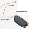 Square Men Edith Sunglasses Vintage Tony Stark Silver Metal Frame Blue Lens Glasses Fashion Women Steampunk Eyewear
