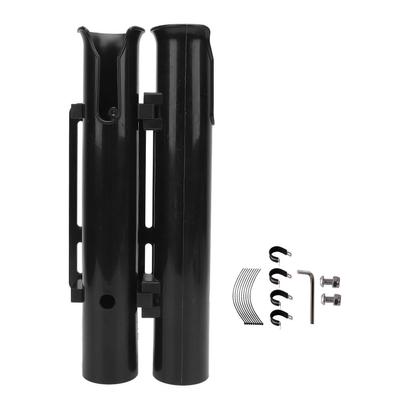 Fishing Rod Holder Bracket Plastic Secure Fixation Portable 2 Tube Fishing Rod Holder Rack for Motorcycle Electric Bike