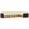 Outdoor Sofa Set 5 Pcs Natural and Cream 331 X 172.5 X 73 Cm