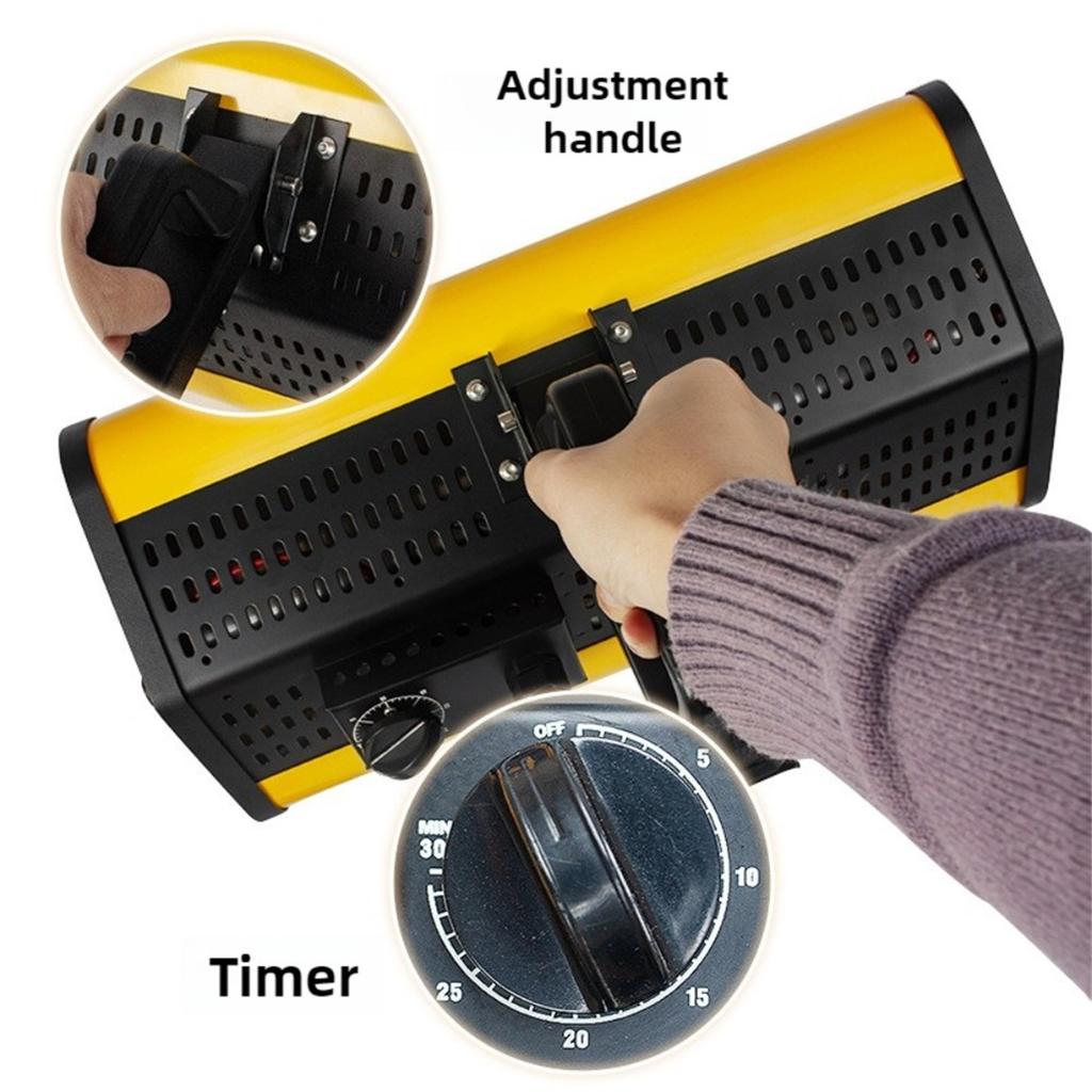 Infrared Paint Curing Lamp 1050W Shortwave Infrared Heating Lamp with Timer for Car Body Repair Paint Curing Systems Paint Dryer