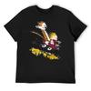 Calvin und Hobbes T-Shirt individuelles Shirt Lustige T-Shirts blaue Sperre Herren Trainingsshirt