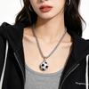 Best-selling Football-shaped Pendant Alloy Necklace for Sporty Guys, Hip-hop Style, Versatile Accessory