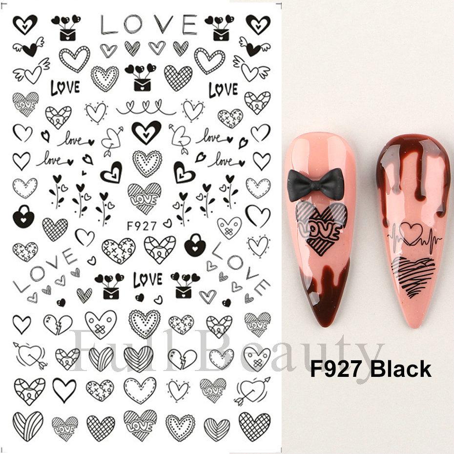 Autocollant pour ongles 3D, doublure, papillon foncé, crâne, fleur, transfert, beaux décalcomanies, accessoires de décoration pour Nail Art, Design à faire soi-même