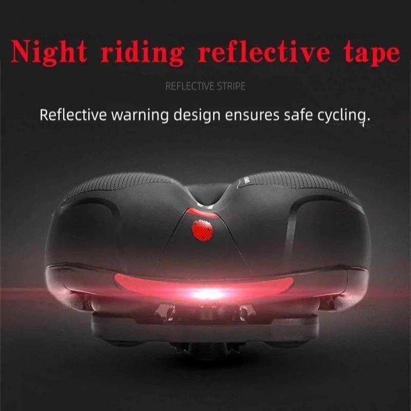 Hollow Breathable Bicycle Men Women Road Bike Shock Absorbing Comfortable Big Butt Bike Seat Safety