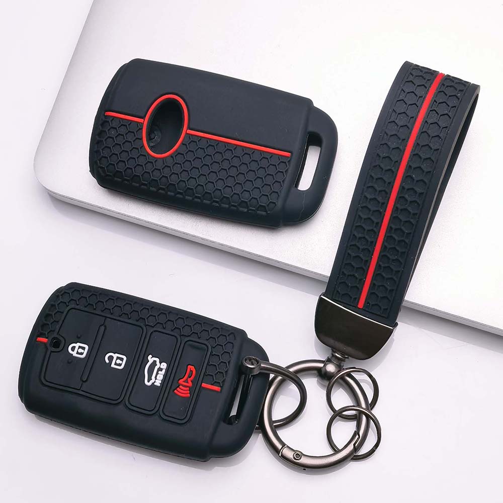 Key Fob Cover for Hyundai with Keychain Anti-Scratch Guard Shockproof Protection Soft Grip Texture Responsive Button Touch Dust Resistant Cover
