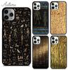Egyptian Hieroglyphics Symbols Phone Case for iPhone 11 12 13 14 Pro Max Mini XR XS SE 2020 7 8 Plus Samsung S21 S22 Shell