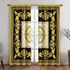 Baroque Print Curtains Suitable Bedroom Living Room Kitchen Decoration Home Window Curtain Set Of 2 Made Polyester Washable Great Ready