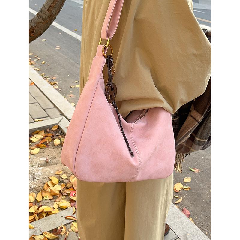 Retro Casual Suede Crossbody Bag for Women New Autumn and Winter Large Capacity Fashionable Shoulder Bag Tote Bag