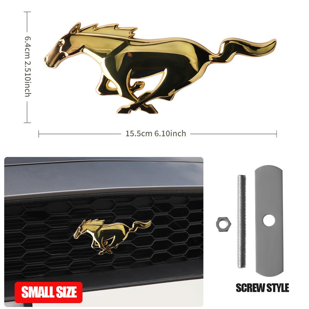 3D Meatl Car Styling Front Hood Grill Tail Trunk Badge Cover Sticker Decor Auto Accessories For Ford Mustang Focus Fiesta Mondeo CVW1
