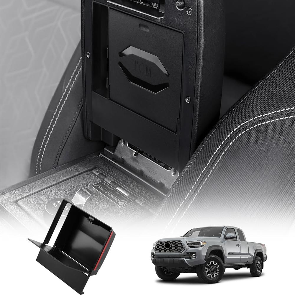 Versteckte Aufbewahrungsbox in der Armlehnenmitte für Toyota Tacoma 2016–2023