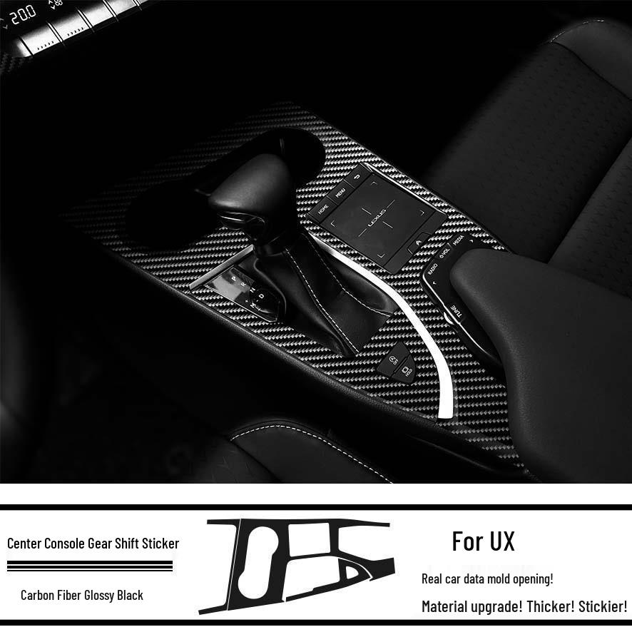 Sterrenhemel Koolstofvezel Console Sticker voor 19-20 Lexus UX Interieur Versnellingspook Modificatie