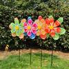 Colorful Traditional Windmill PVC Standing Lawn Flower Pinwheel Outdoor Party Picnic Decor