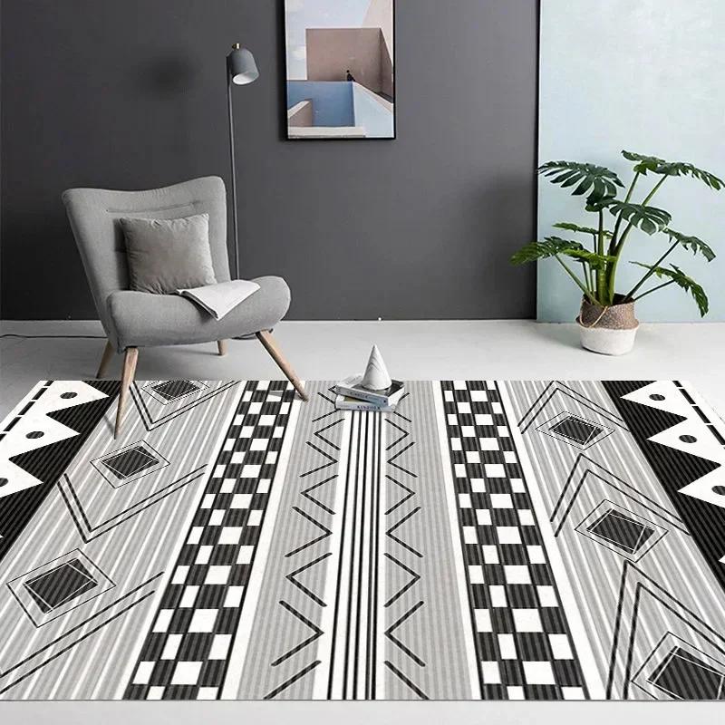 Tapete estilo étnico marroquino Sala de estar Mesa de centro Tapete Grande área Quarto Retro Boêmio Tapete de chão Tapete de chão