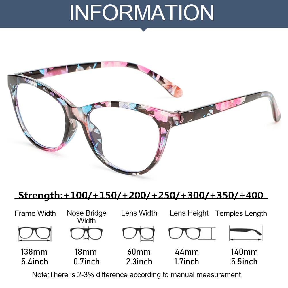 Elegant Flowers Eye Protection Anti-Blue Light Eyeglasses Presbyopic Glasses Reading Glasses