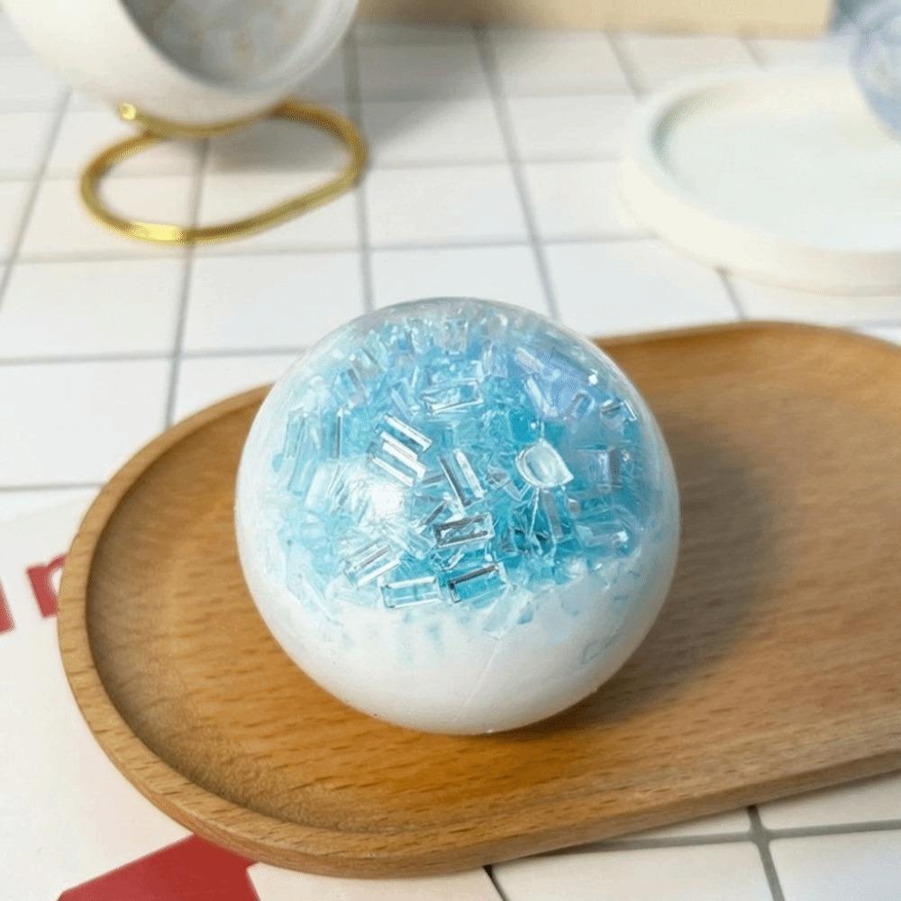 Soft Crushed Ice Squeeze Ball Toy Slow Rebound Stress Relief Creative Handmade Squeeze Balls Shapeable Reusable Stress Toy