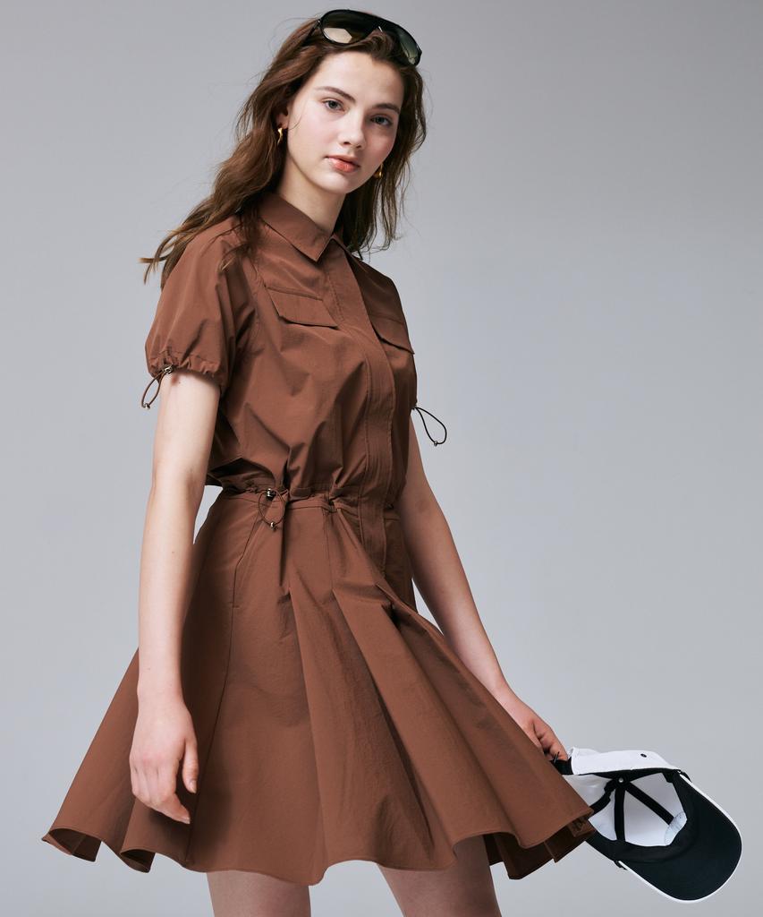 Cream Golf Signature Pleated Dress