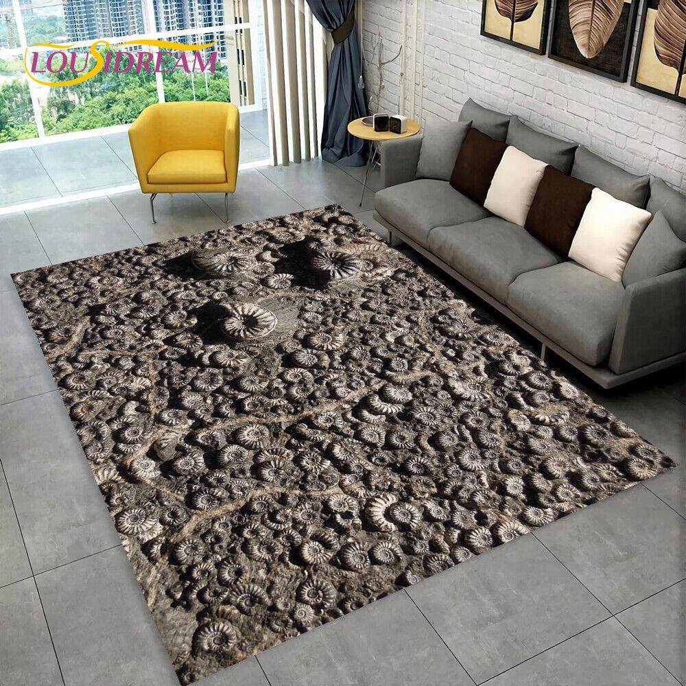 Animal Dinosaur Fossil Series 3D Area Rug,Carpet Rug for Home Living Room Bedroom Sofa Doormat Kitchen Decor,Non-slip Floor Mat