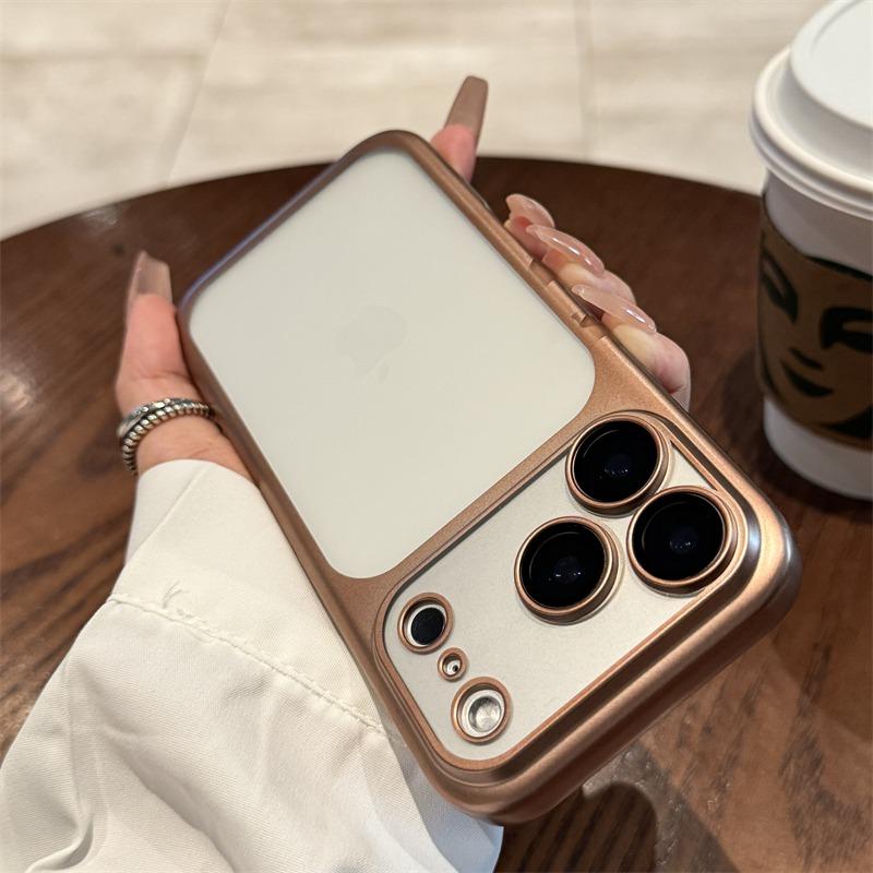 Luxury Matte Transparent Phone Case For iPhone 14 15 16 Pro Max 17Air Plus Shockproof Bumper Cases Cover