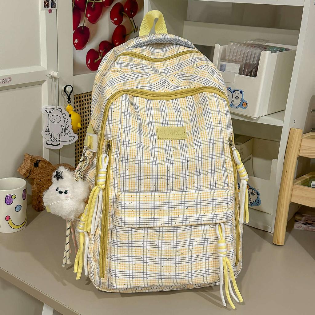 Schulrucksack koreanische Version Retro-Karorucksack große Kapazität Wirbelsäulenschutz zur Entlastung von Grundschülern, Mittelschülern