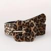 Y2k Leopard Print Design Women's Belt Hip Hop Trendy Girls Fashion Casual Jeans Dress Accessories Pu Leather Waistband Girdle