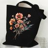 Sac Cabas Vintage Fleurs Sauvages Série Florale Sac à Main Écologique Esthétique Sac à Bandoulière Amoureux des Fleurs