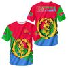 Summer Round Neck 3D Eritrean Flag Print Top Fashionable Casual Short Sleeved Children's Boy T-shirts