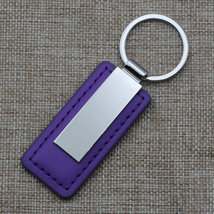 In Stock Genuine Leather Car Keychain and Metal Keyring Pendant - Ideal for Promotions and Gifts