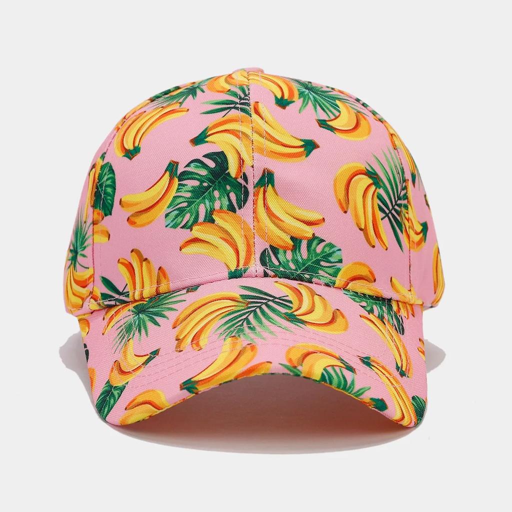 Baseballkepsar med Fruktmönster Sommar Utomhus Solskydd Solhattar Dam Herr Resa Strand Solskydd Snapback Dammode Keps med Skärm
