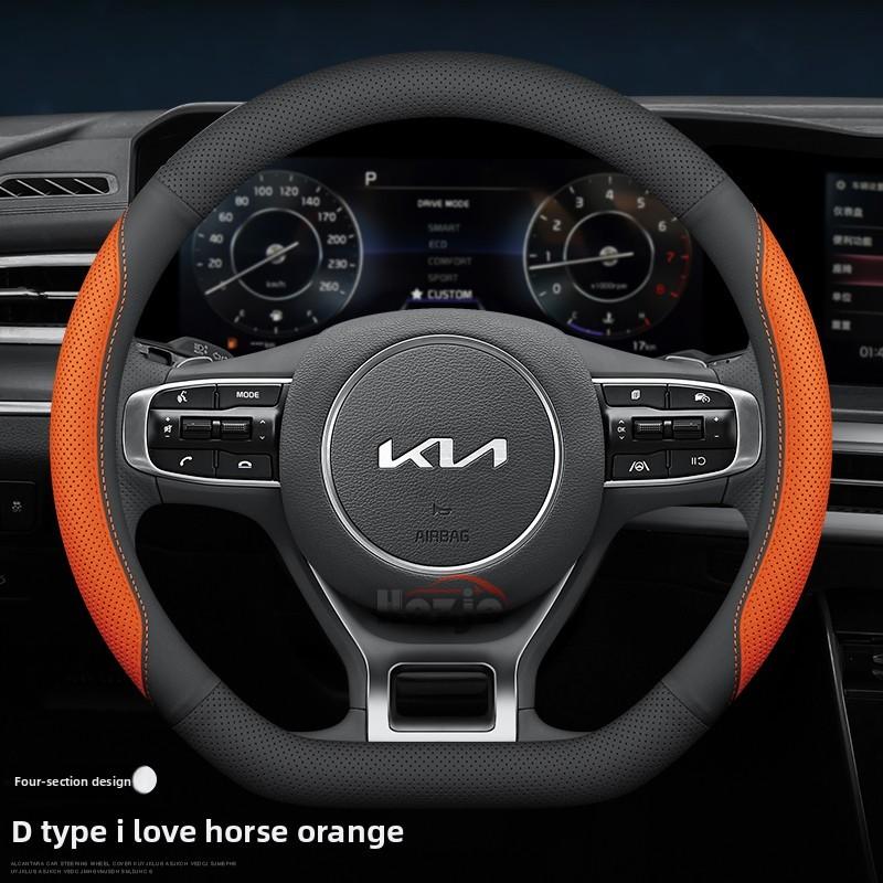 Leather Car Steering Wheel Cover for Kia Niro Sorento Picanto Seltos Carnival K5 Ceed K4 K3 Xceed Sportage 2015 - 2023 2024 2025 Kxnhz00